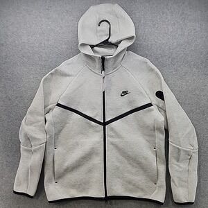 Nike Original Tech Fleece NWT Light Gray Mens Size Large Hooded Full Zip